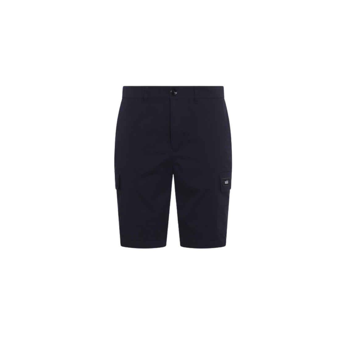 11AMT29-3602 Add Cargo Pocket Button Closure Belt Loop Shorts Dark Blue