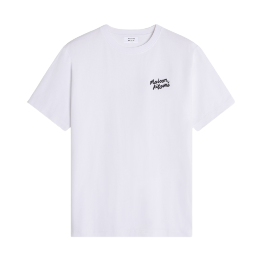 Maison Kitsune Handwriting Comfort T-Shirt White Black