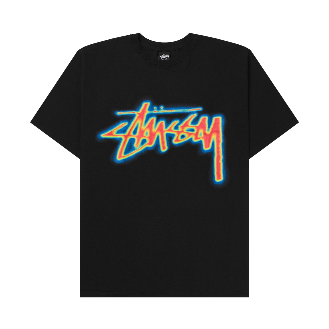 스투시 써멀 스탁 티셔츠 블랙