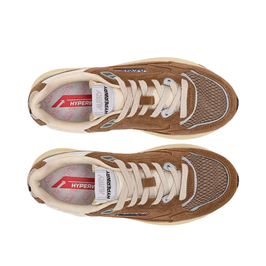 오트리 하이퍼웨이 스웨이드 메쉬 스니커즈 시가 실버(Autry Hyperway Sneakers in Mesh Suede Cigar Silver) - 3