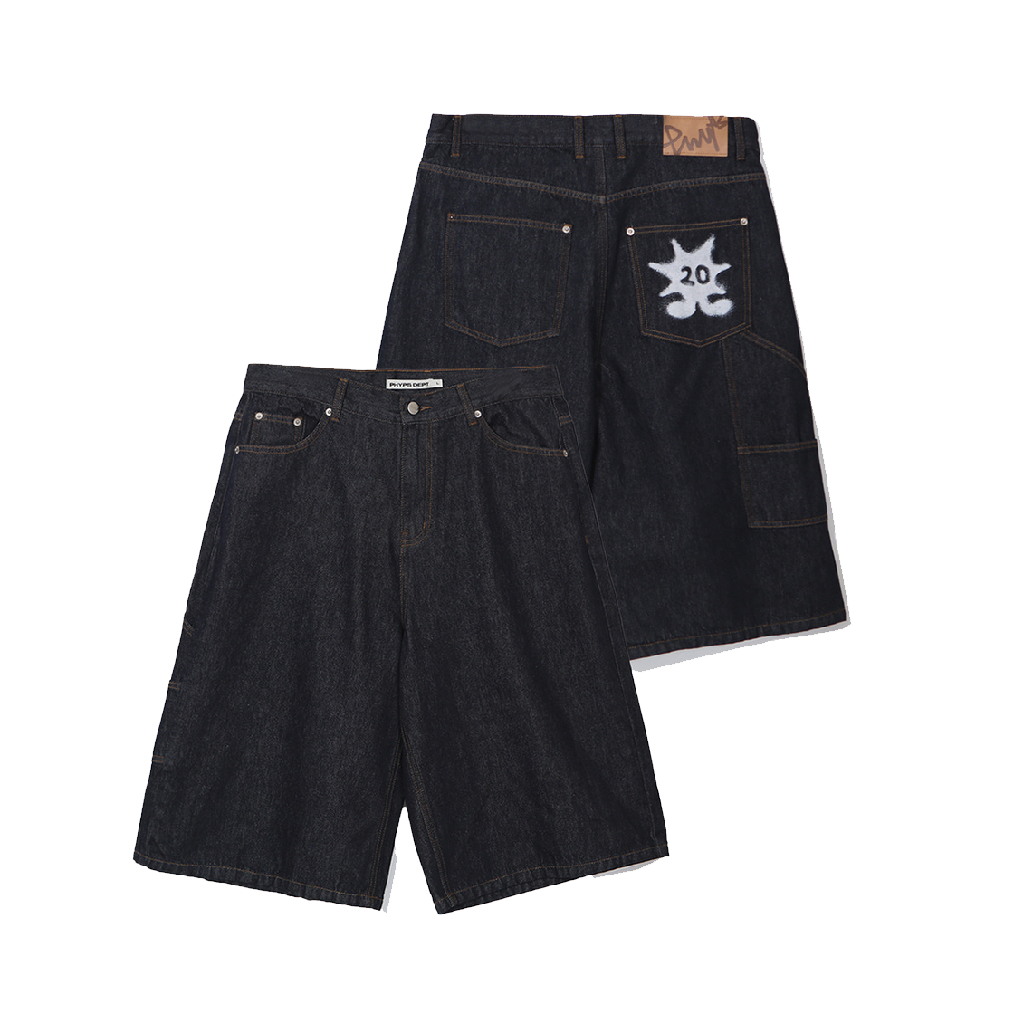 PFM1DP303ADU Phyps Dept Sunset Bermuda Denim Pants Indigo Dark