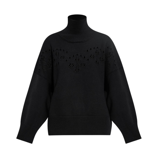 CHC23AMP23670001 (W) Chloe Wool Turtleneck Sweater Black