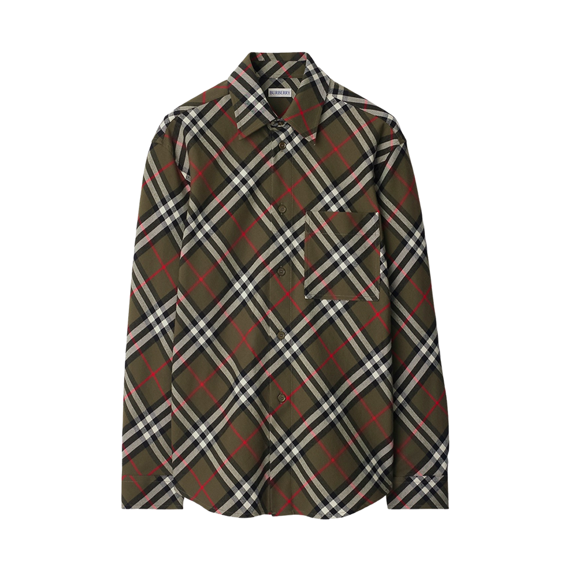 버버리 체크 패턴 코튼 셔츠 브라운(Burberry Check Pattern Cotton Shirt Brown) - 1