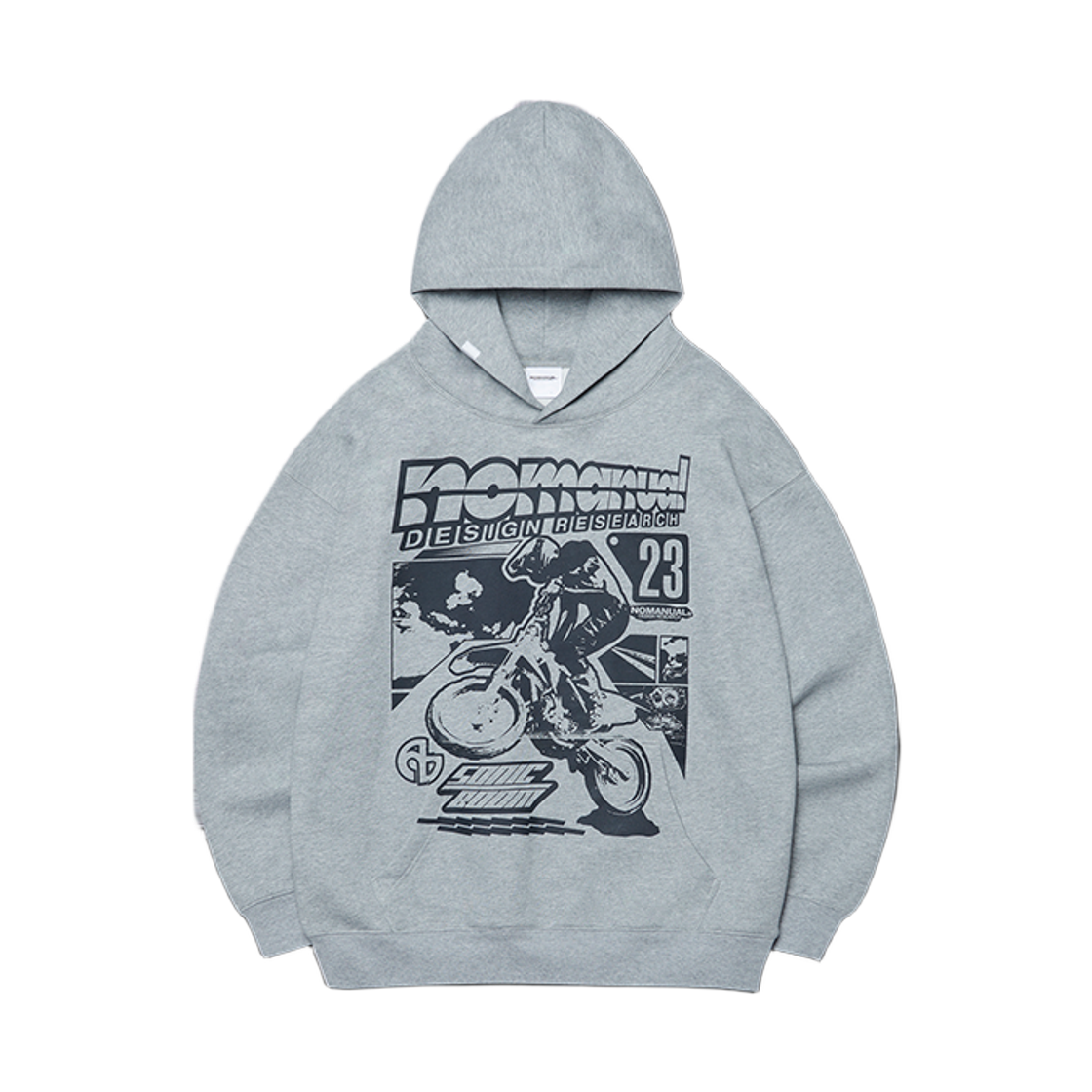 노매뉴얼 NM 오토 후디 멜란지