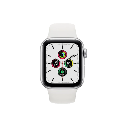 I5A3140620512 [B등급] Refurbished Apple Watch SE 40mm GPS Silver Aluminium Case with Sport Band White