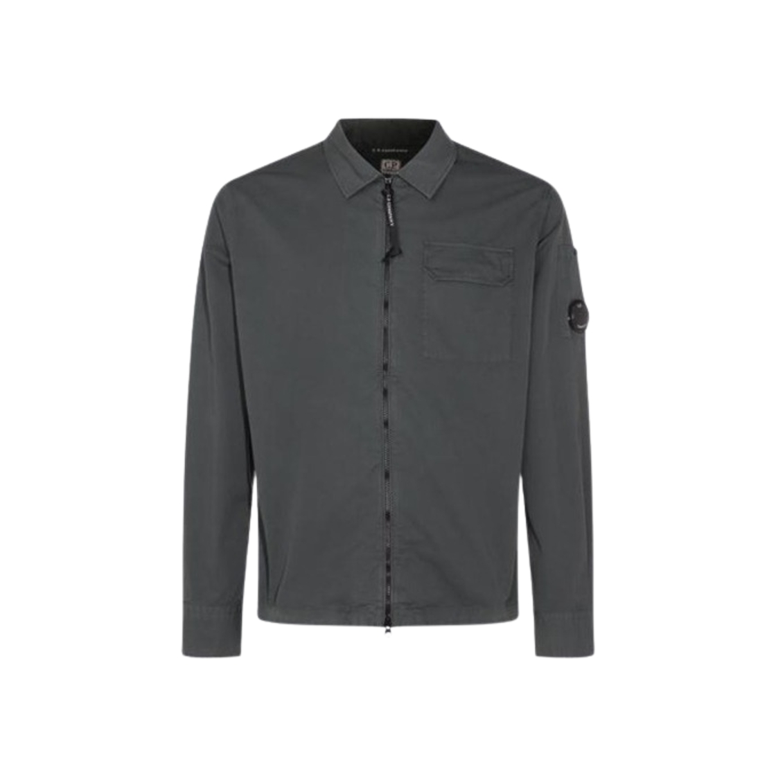 19CMOS705A110143G978 C.P. Company Organic Gabardine Zipped Overshirt Grey - 25FW