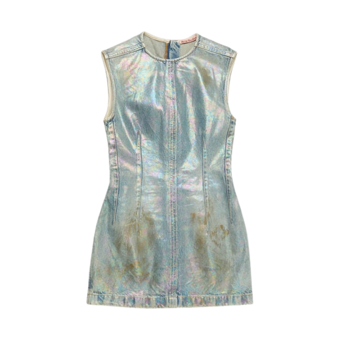 (W) 아크네 스튜디오 코티드 데님 드레스 미드 블루((W) Acne Studios Coated Denim Dress Mid Blue) - 1