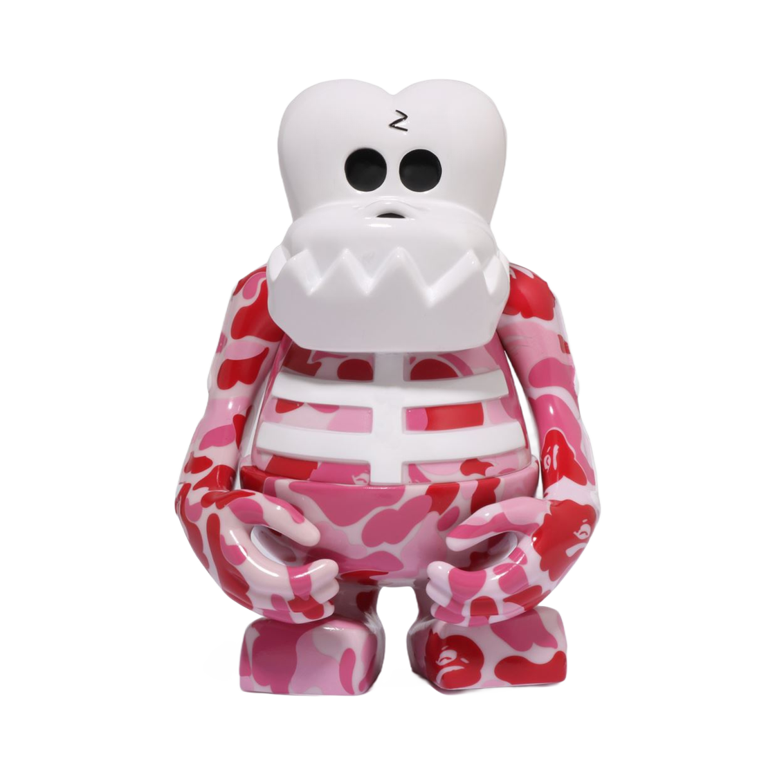 베이프 x 바운티 헌터 ABC 카모 스컬쿤 피규어 핑크(BAPE x Bounty Hunter ABC Camo Skull-Kun Figure Pink)