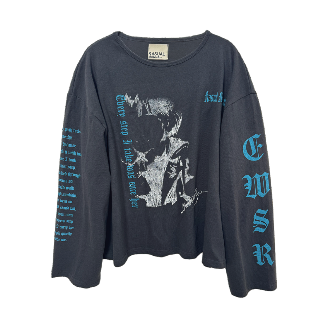 km25fw07 Kasual Manual Mommy T-Shirt Washed Black