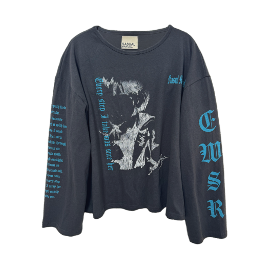 km25fw07 Kasual Manual Mommy T-Shirt Washed Black