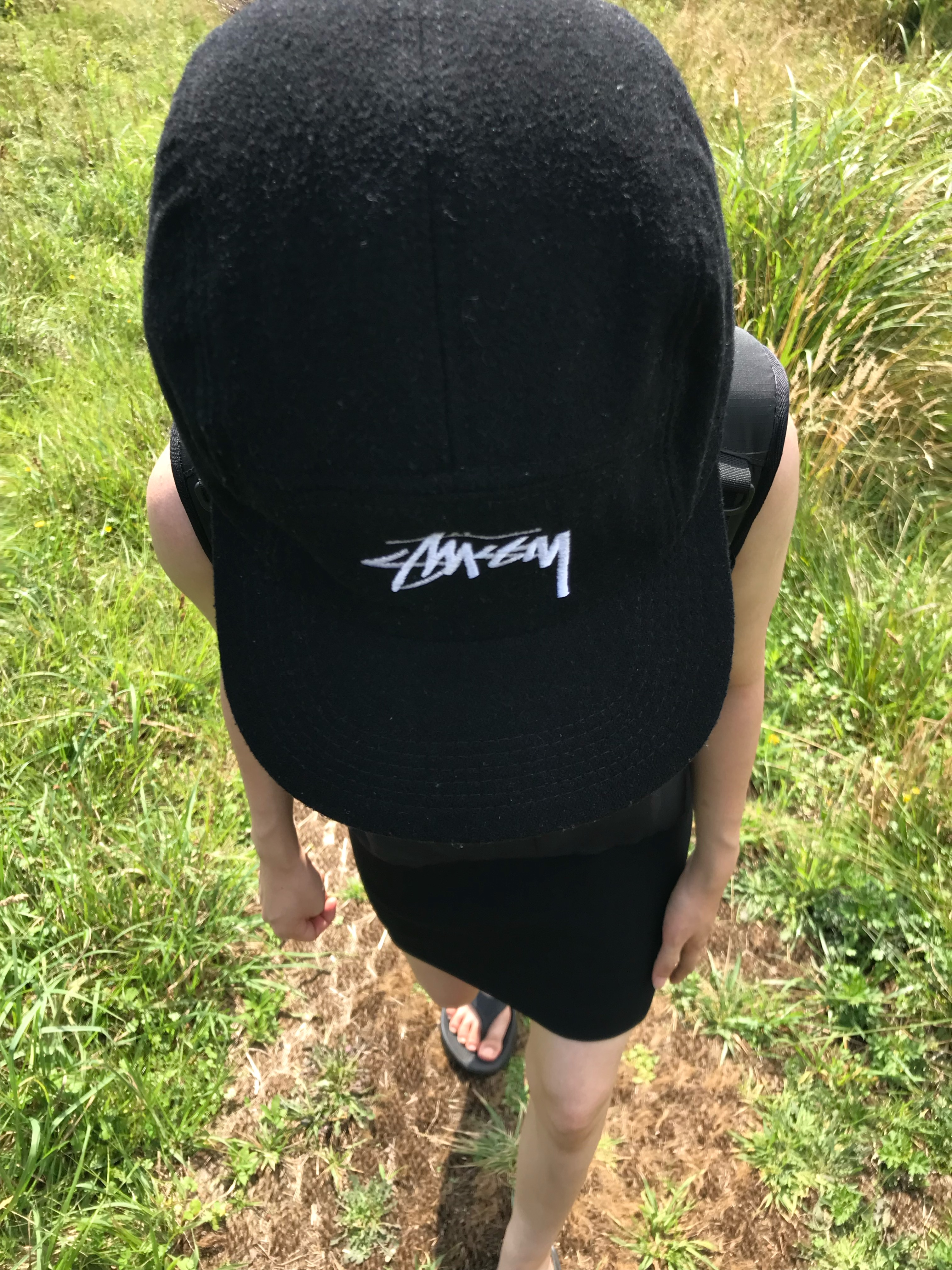 Supreme Backpack Black - 22SS, Stussy Stock Low Pro Cap Black 착용 스타일 - 4