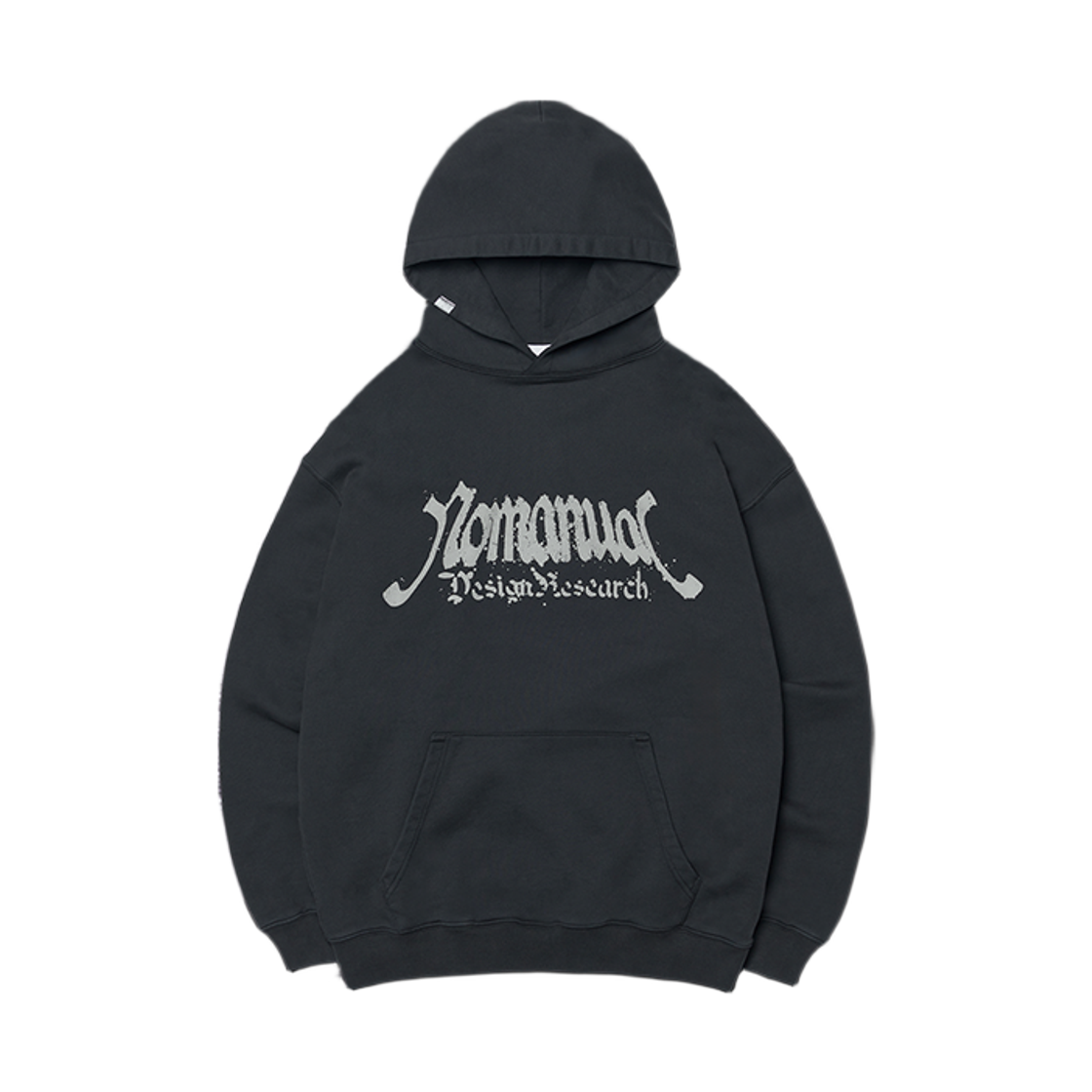 노매뉴얼 P.N.L 후디 워시드 블랙