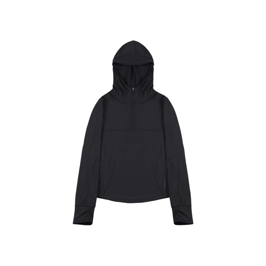 디프런티스 하프집 메쉬 후드슬리브 블랙(DIFFERENTIS Half-zip Mesh Hood Sleeve Black)