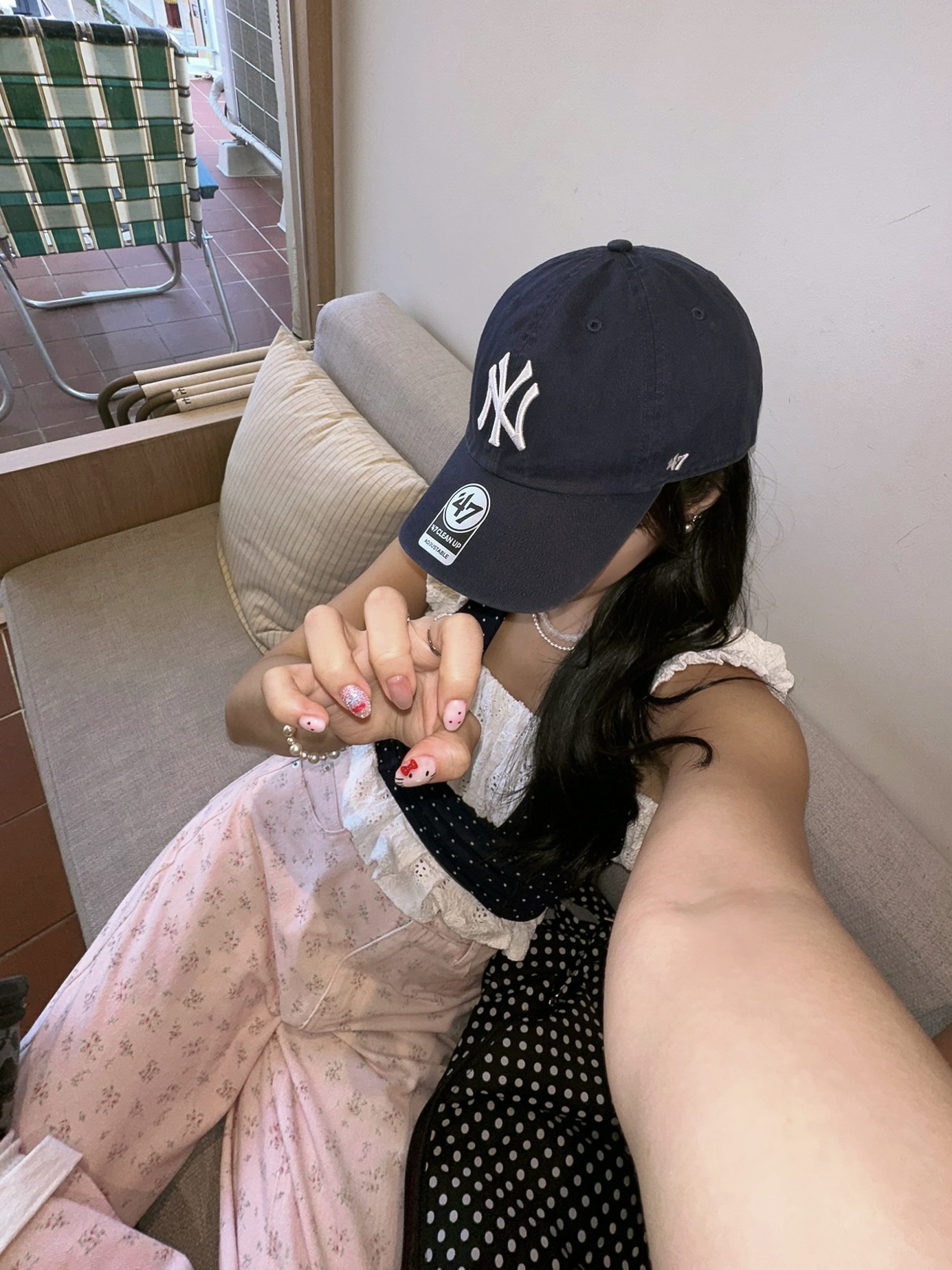 Asics x Cecilie Bahnsen Gel-Cumulus 16 Black, 47 Brand New York Yankees Clean Up Navy 착용 스타일 - 2