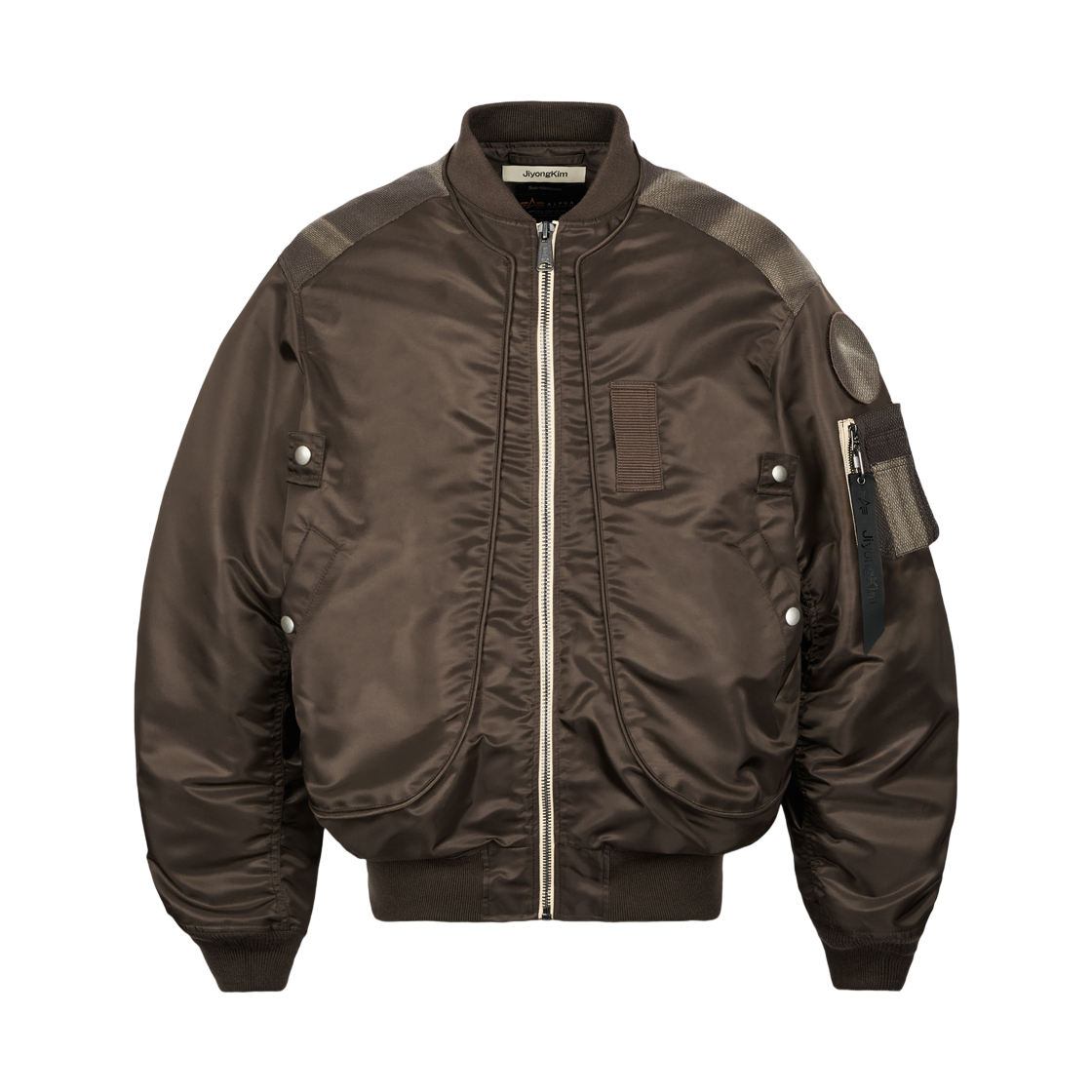- Jiyong Kim Sun Bleached Flight Bomber Brown