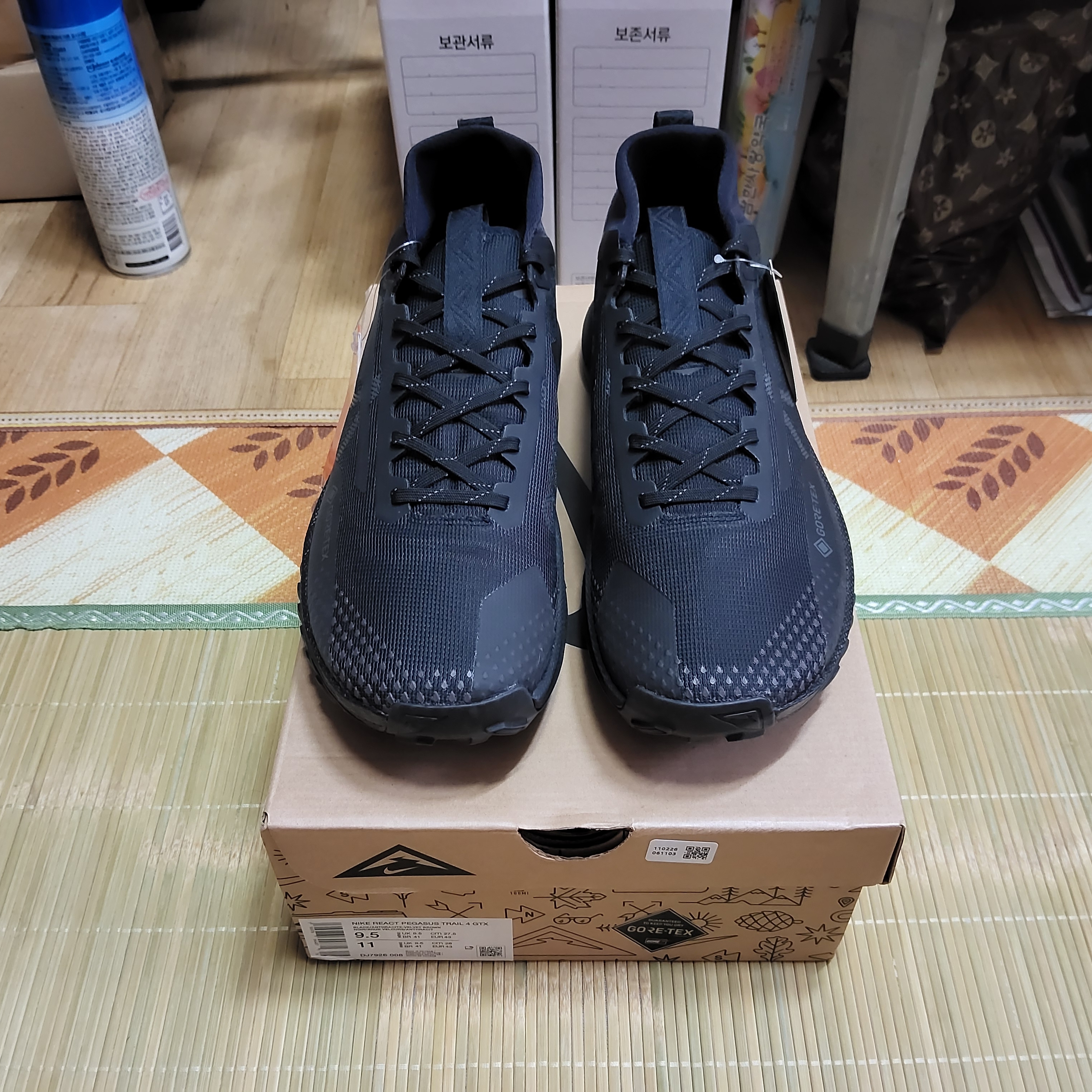 Nike React Pegasus Trail 4 Gore-Tex Black Velvet Brown 착용 스타일 - 2