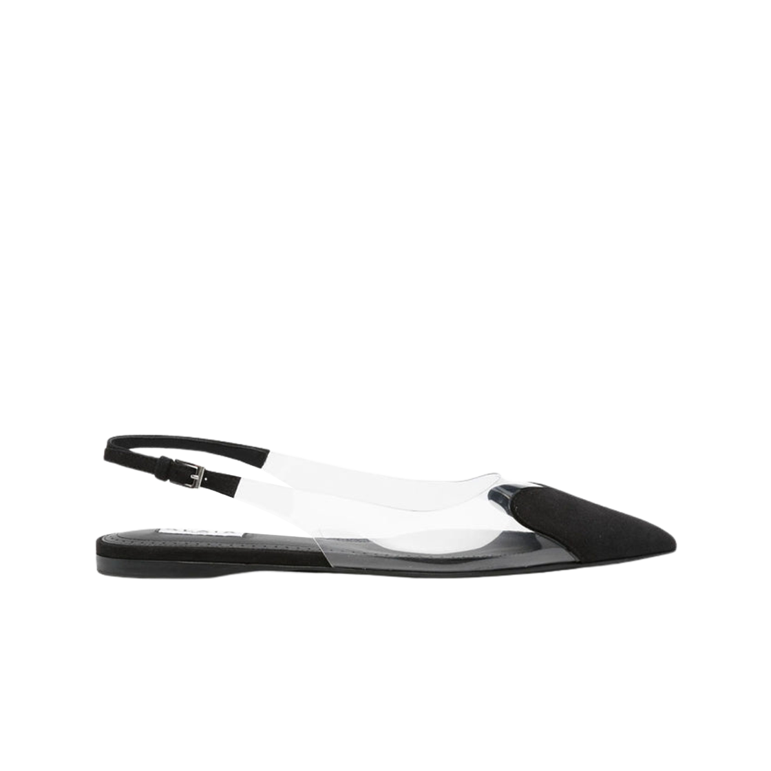 (W) 알라이아 르 쾨르 스웨이드 슬링백 블랙((W) Alaia Le Cœur Suede Slingbacks Black)