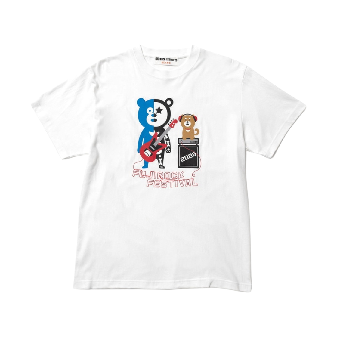 - Beams x Fuji Rock Festival Official Rock Bone Bear T-Shirt White