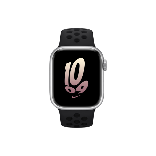 I5A3140640286 [A등급] Refurbished Apple Watch Series 8 41mm GPS Silver Aluminium Case with Nike Sport Band Black
