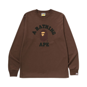 BAPE College L/S T-Shirt Brown