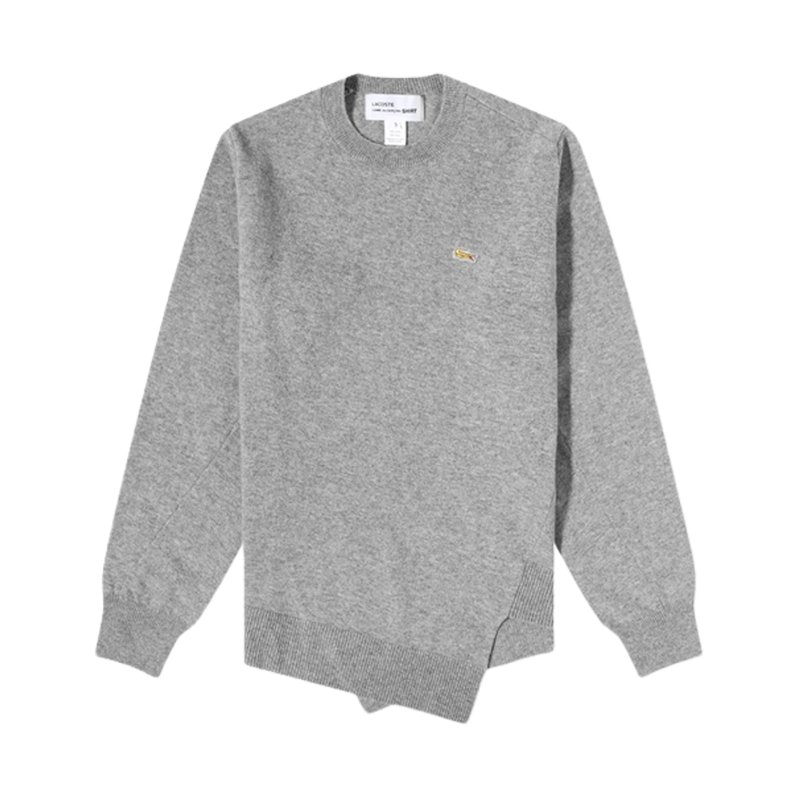꼼데가르송 셔츠 x 라코스테 코튼 스웨터 그레이(Comme des Garcons Shirt x Lacoste Cotton Sweater Gray)