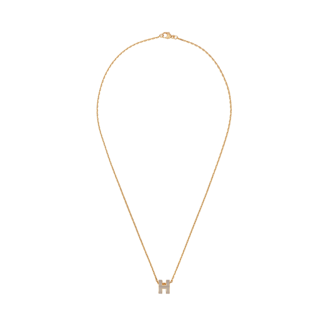 (W) 에르메스 미니 팝아슈 펜던트 골드 하드웨어 & 마롱 글라세((W) Hermes Mini Pop H Pendant Gold & Marron Glace)