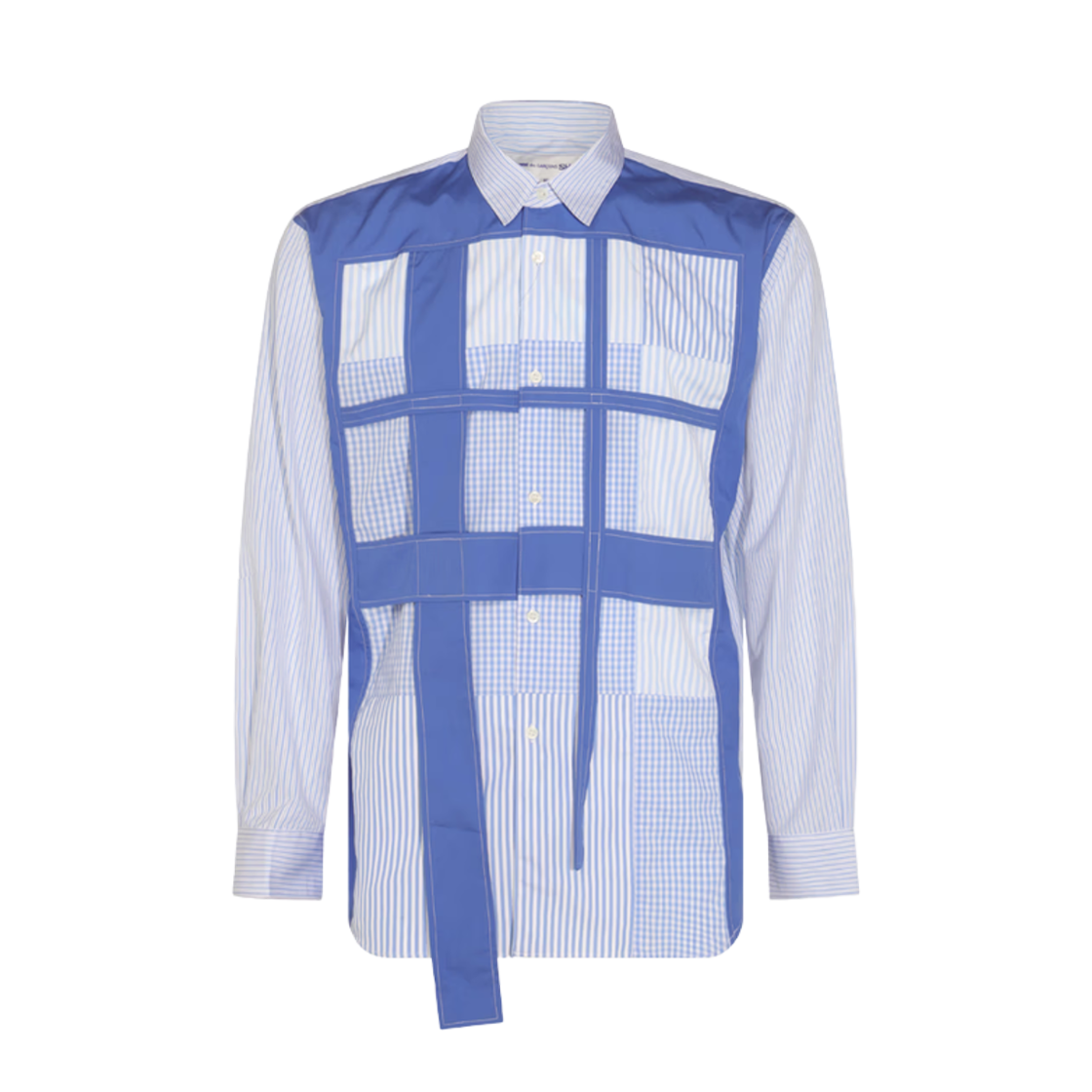 꼼데가르송 셔츠 패치 워크 코튼 셔츠 블루(Comme des Garcons Shirt Patch Work Cotton Shirt Blue)
