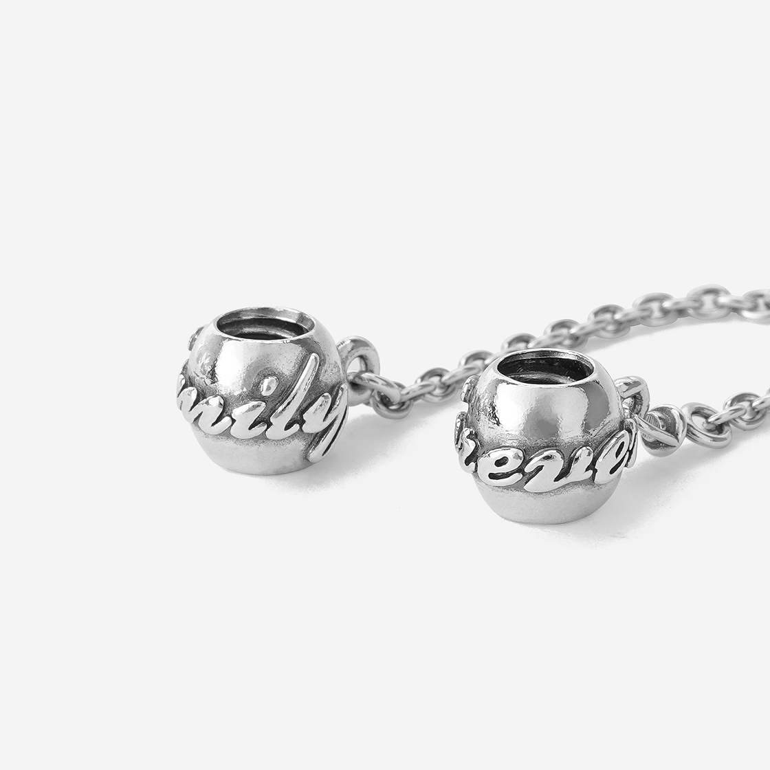 (W) 판도라 패밀리 포에버 세이프티 체인 참 스털링 실버((W) Pandora Family Forever Safety Chain Charm Sterling Silver) - 3