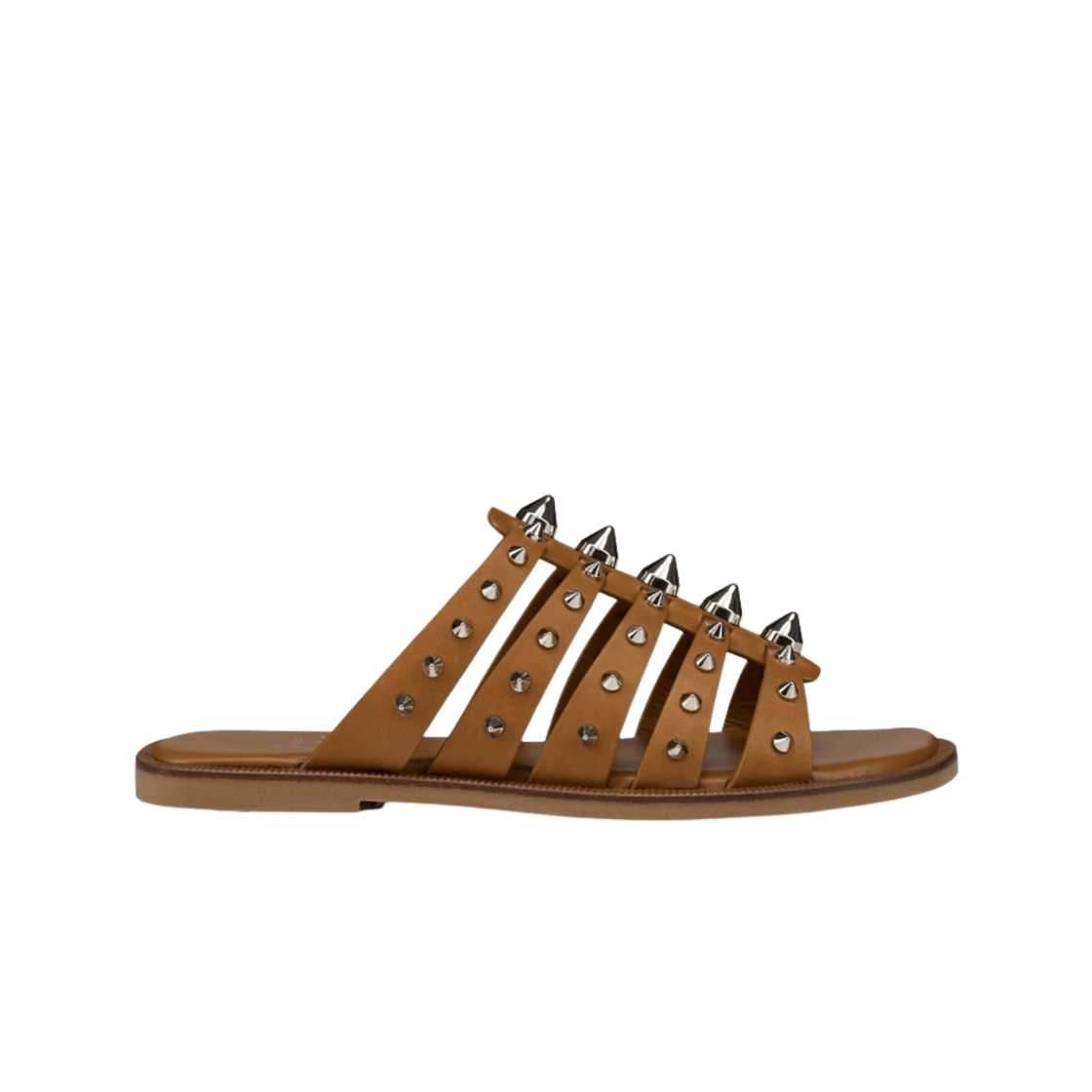 (W) 크리스찬 루부탱 차르자 왁스드 카프 레더 뮬 테라((W) Christian Louboutin Charja Waxed Calf Leather Mules Terra)