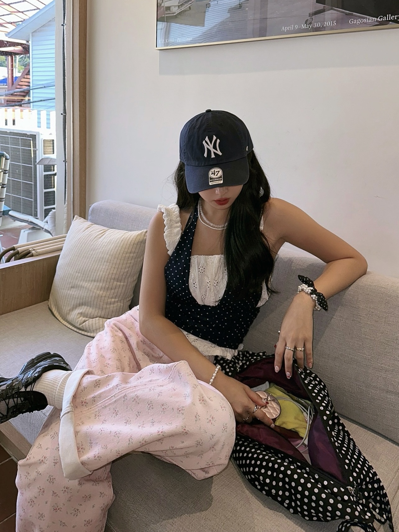 Asics x Cecilie Bahnsen Gel-Cumulus 16 Black, 47 Brand New York Yankees Clean Up Navy 착용 스타일 - 1