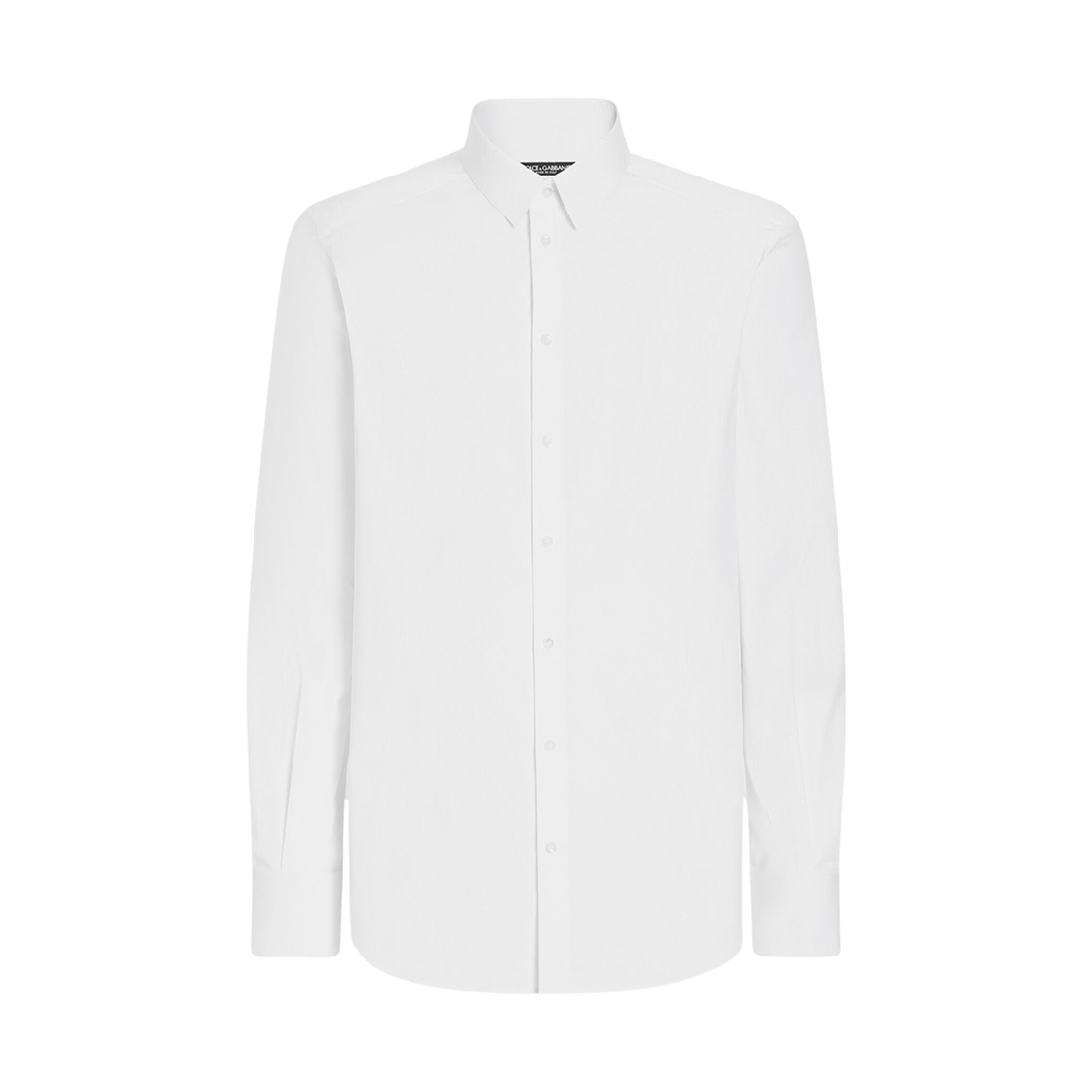 G5EJ0TGG826W0800 Dolce & Gabbana Stretch Poplin Gold Fit Shirt White