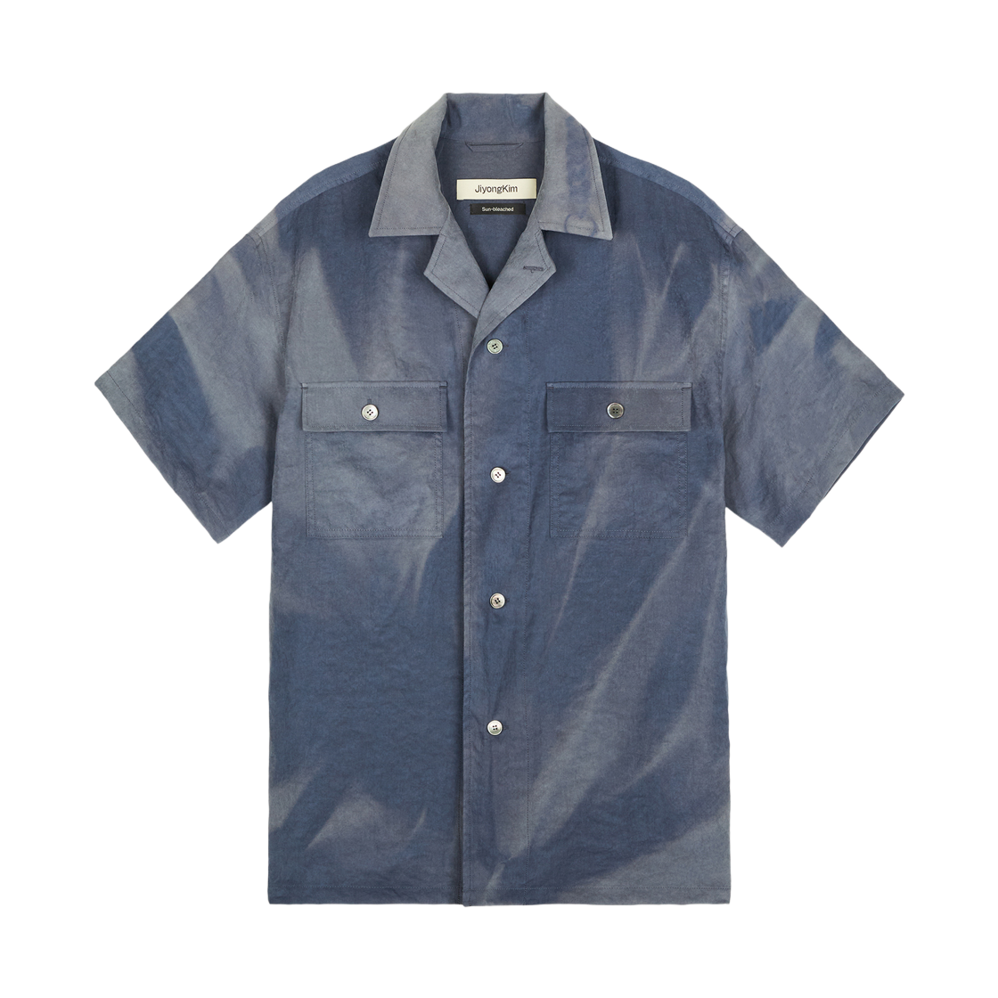 지용 킴 썬 블리치드 테일러드 칼라 셔츠 네이비(Jiyong Kim Sun Bleached Tailored Collar Shirt Navy)