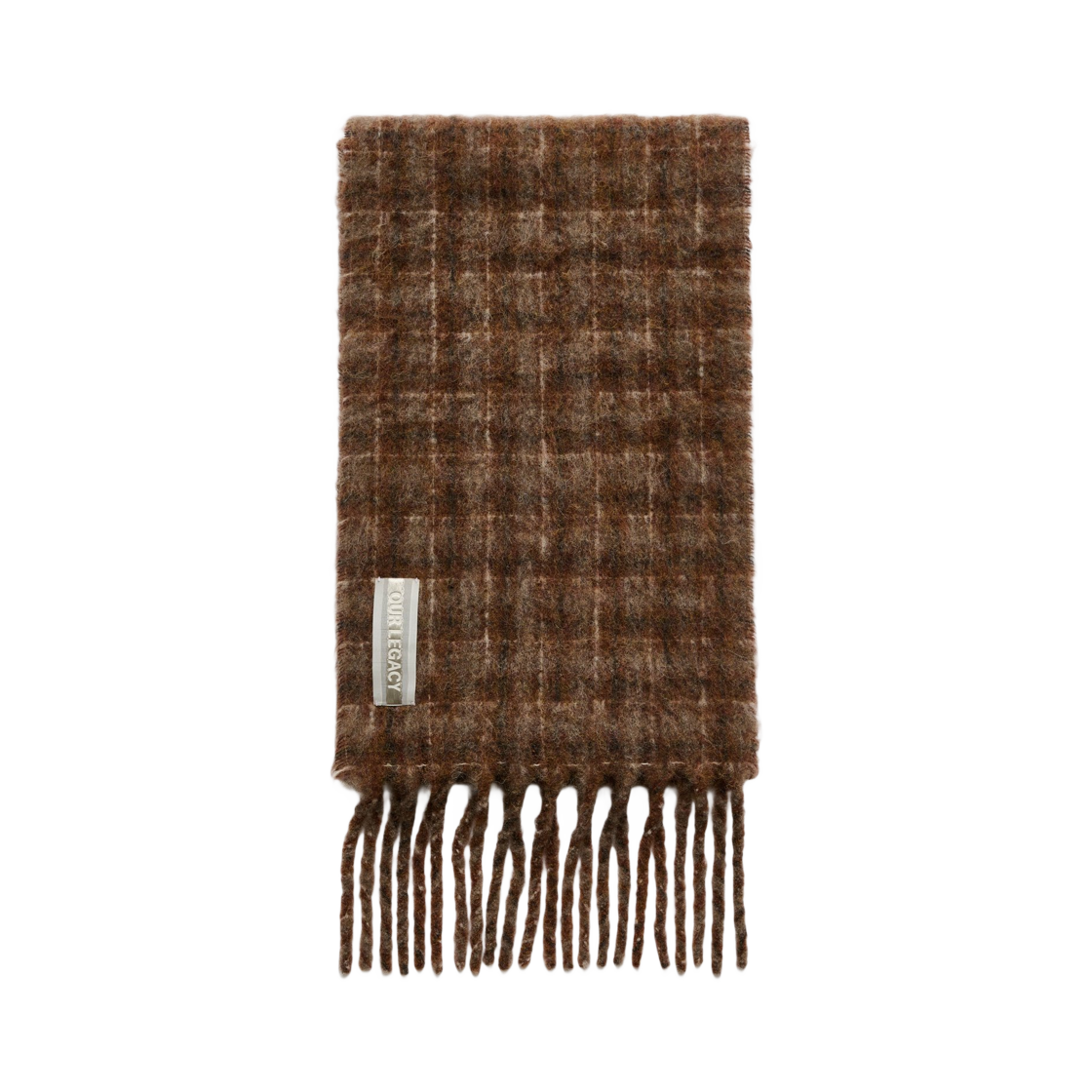 A4258EBF Our Legacy Estate Scarf Dorf Check Fuzzy Alpaca