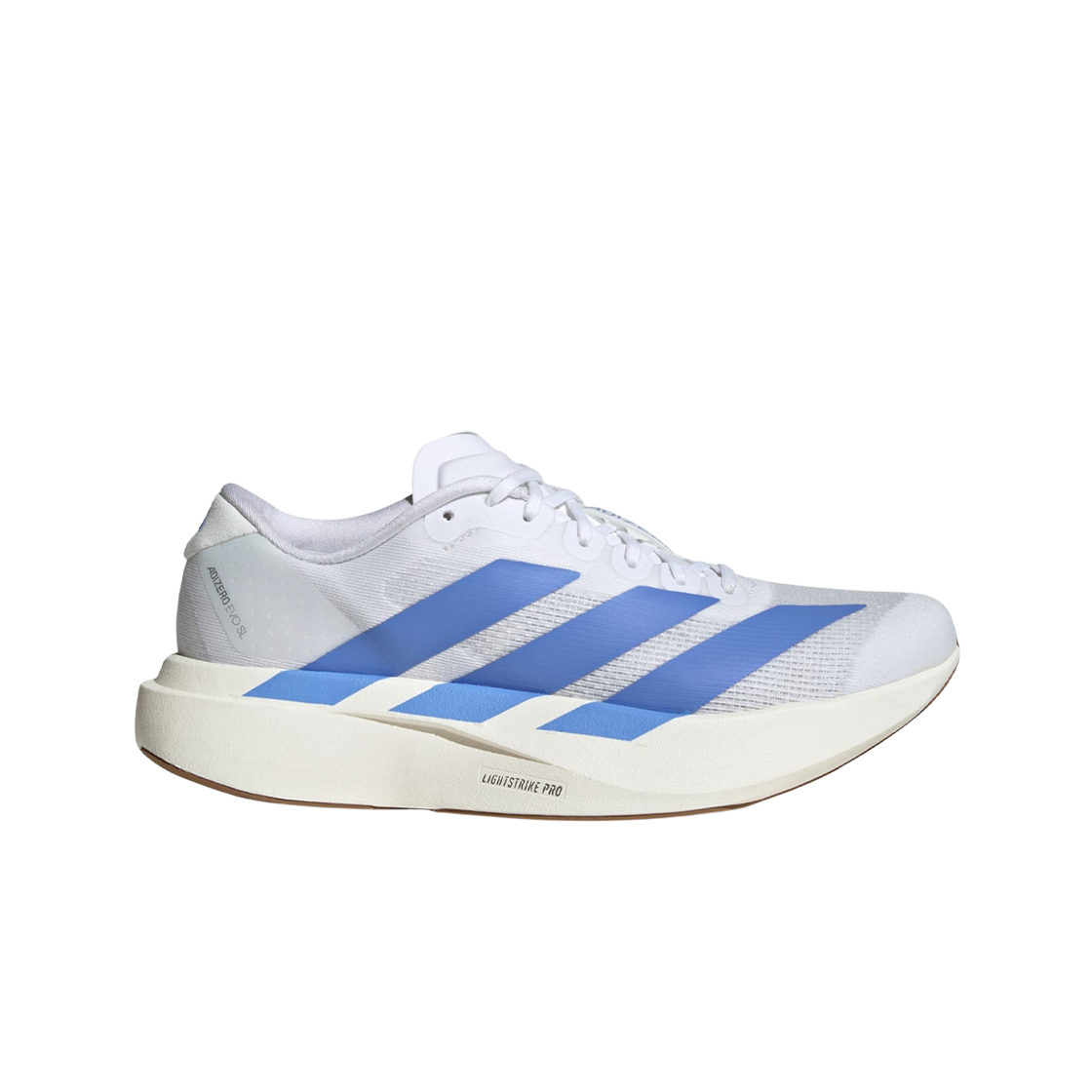(W) 아디다스 아디제로 에보 SL 클라우드 화이트 블루 퓨전((W) Adidas Adizero Evo SL Cloud White Blue Fusion)