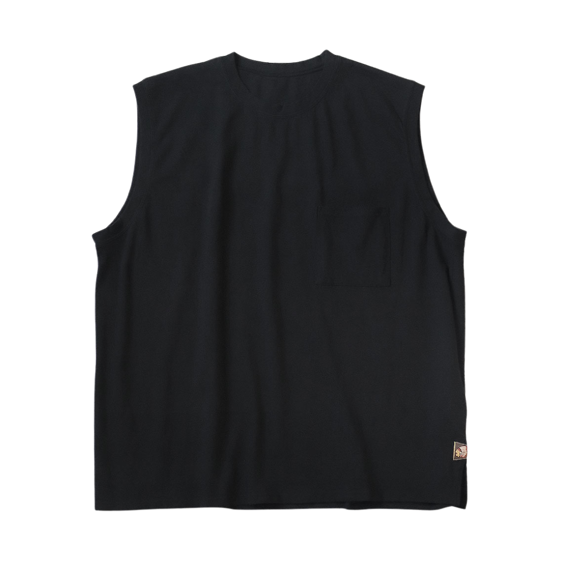 캐피탈 20 저지 슬리브리스 빅 티셔츠 1 플래그 블랙(Kapital 20 Jersey Sleeveless Big T-Shirt 1 Flag Black) - 1