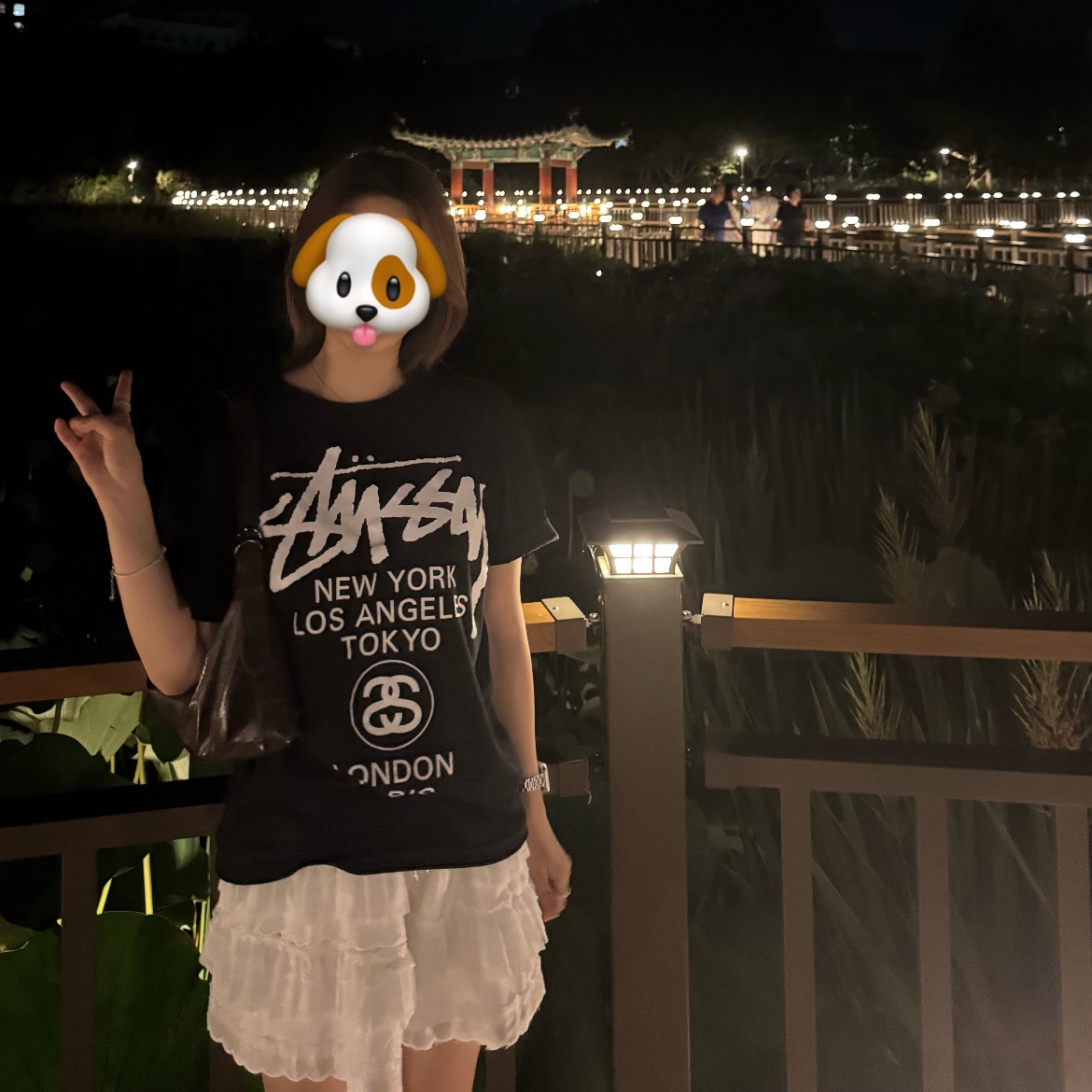 Stussy World Tour T-Shirt Black 착용 스타일 - 2