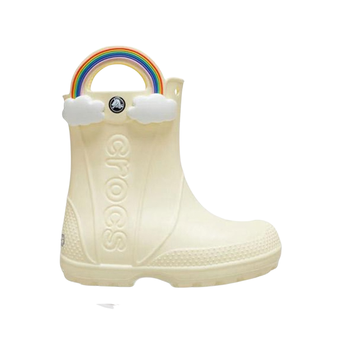 (키즈) 크록스 핸들 잇 레인보우 레인 부츠 버터크림((Kids) Crocs Handle It Rainbow Rain Boot Buttercream) - 1