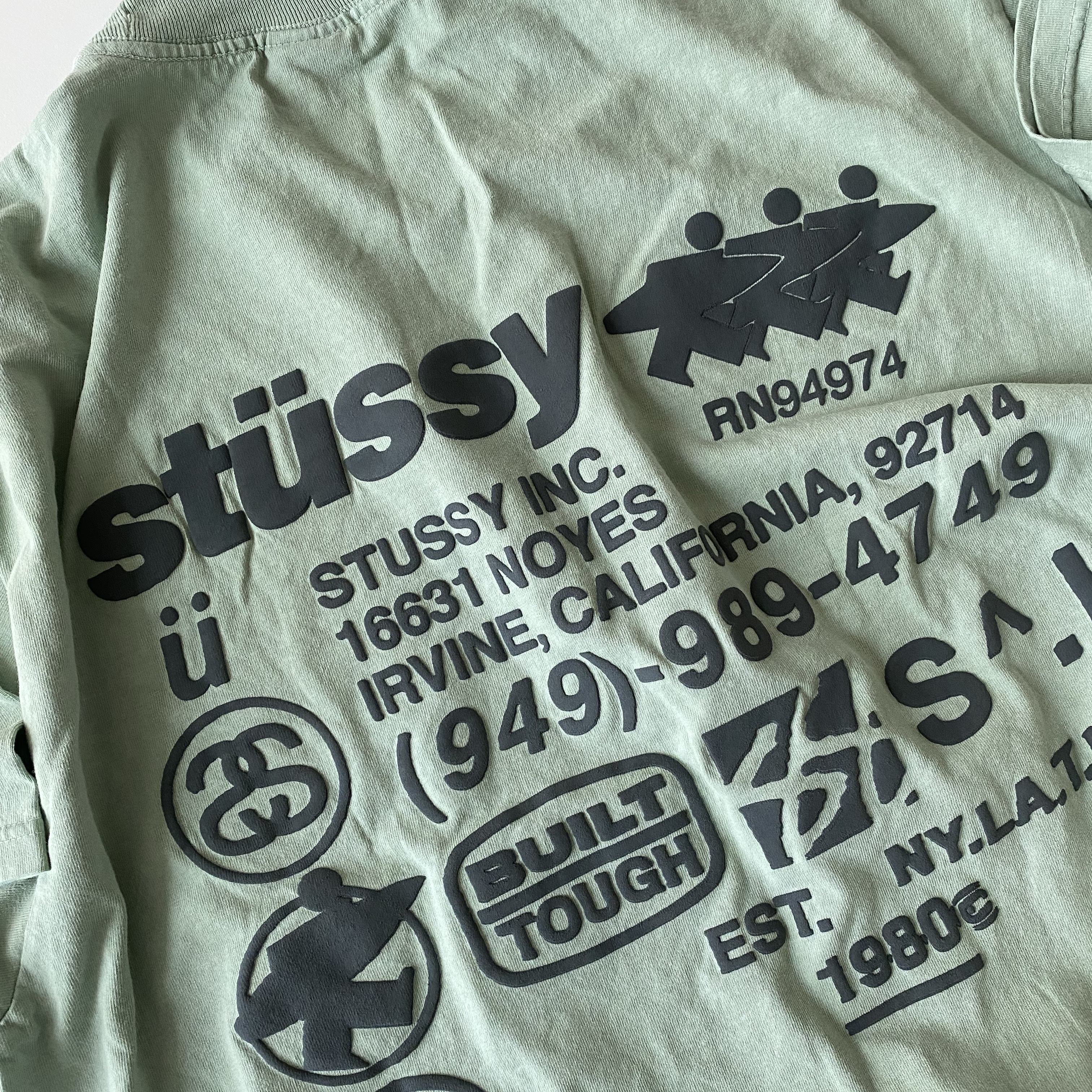 Stussy DNA Pigment Dyed T-Shirt Granite 착용 스타일 - 2