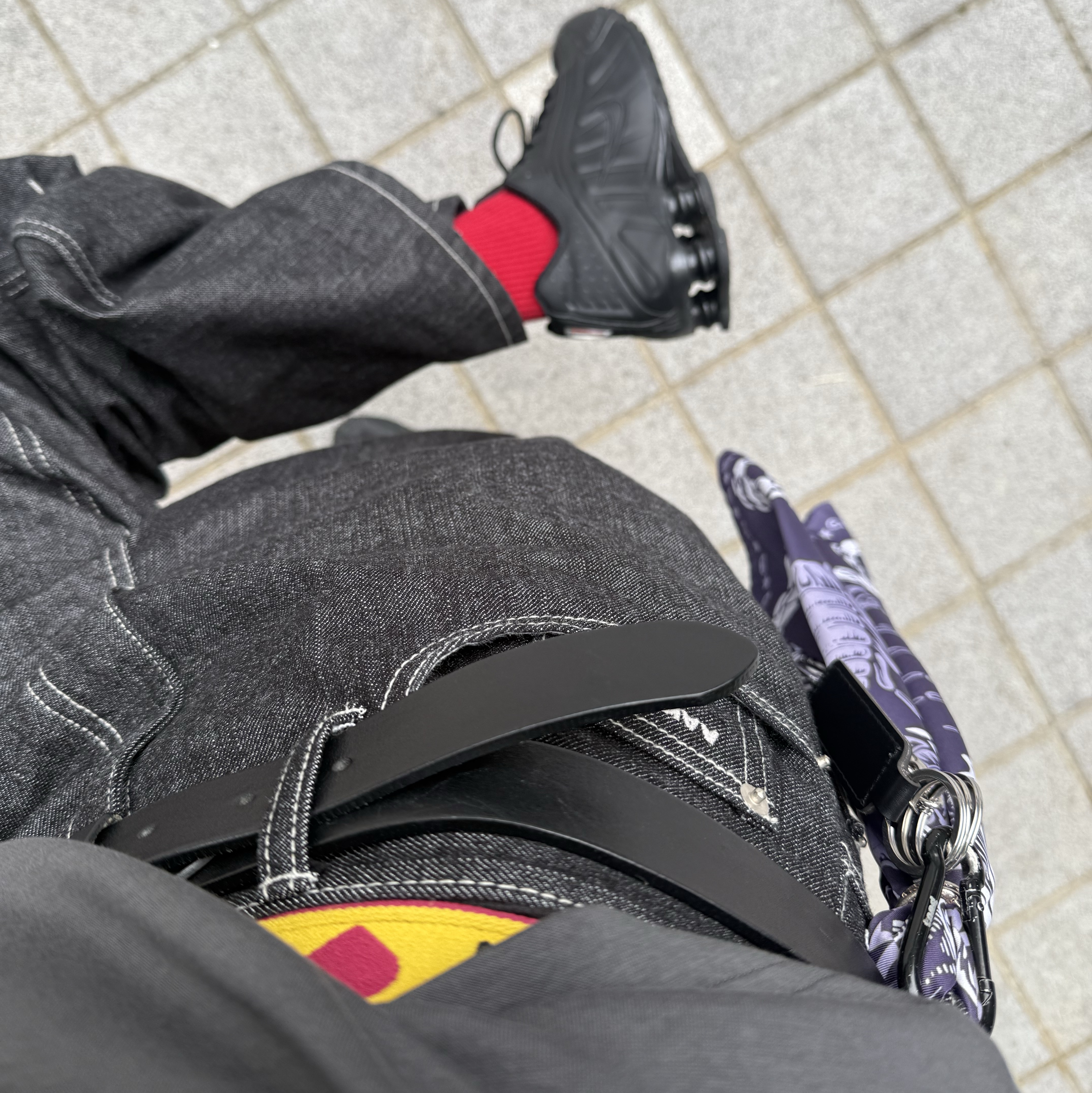 Human made Boxer Brief Black, (W) Nike Shox R4 Black 착용 스타일 - 1