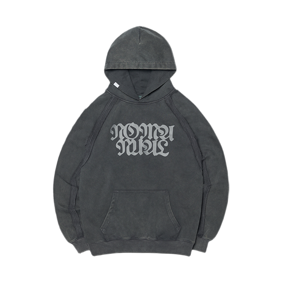 노매뉴얼 R.S 로우 엣지 후디 워시드 차콜