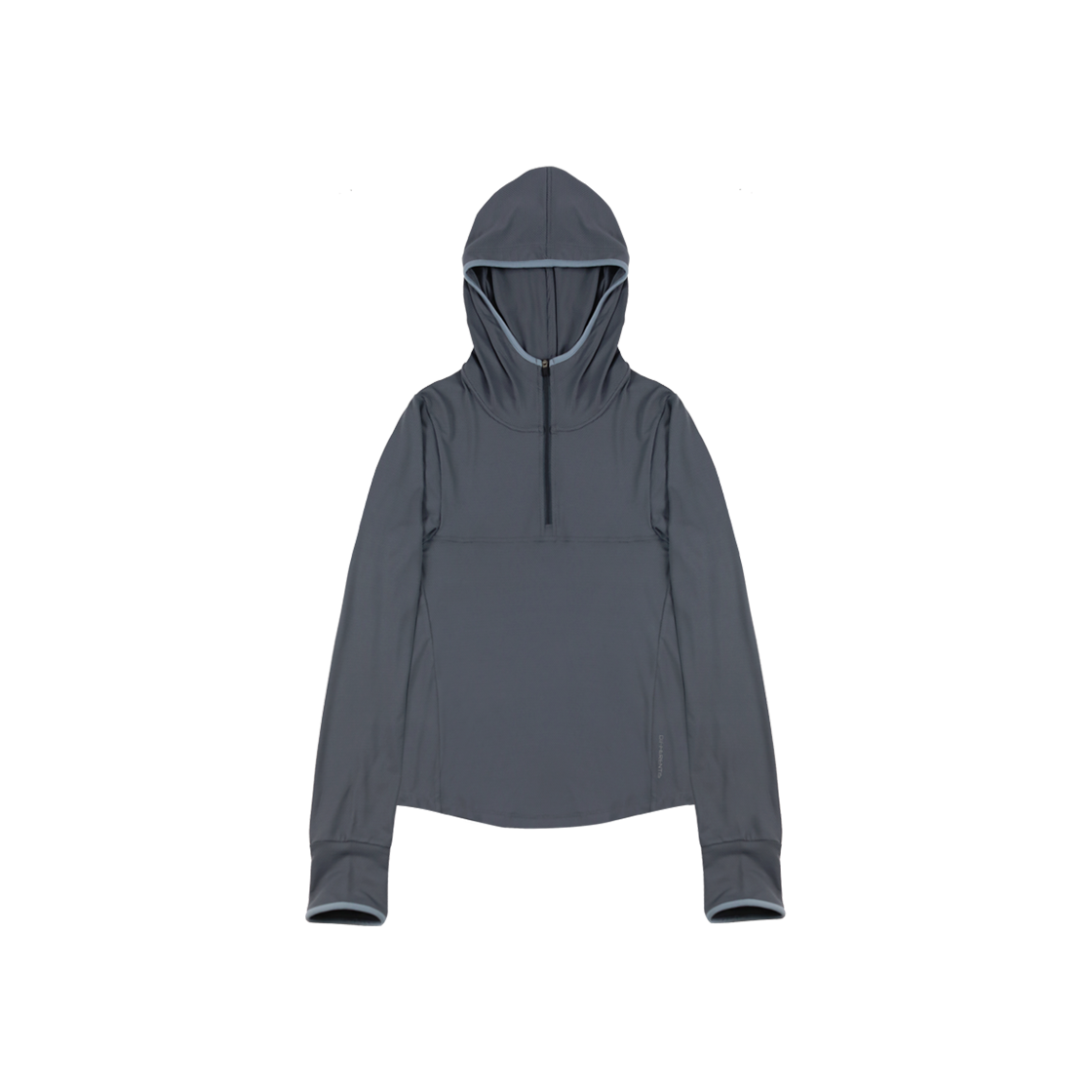 디프런티스 하프집 메쉬 후드슬리브 차콜(DIFFERENTIS Half-zip Mesh Hood Sleeve Charcoal)