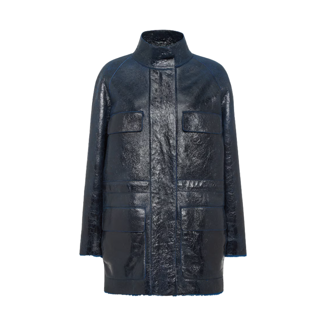 FM5379AONDF1PNC (W) Fendi Leather Jacket Blue