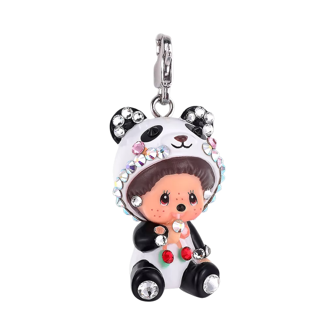 몬치치 판다 몬치치 참 블랙 화이트(Monchhichi Panda Monchhichi Charm Black White)