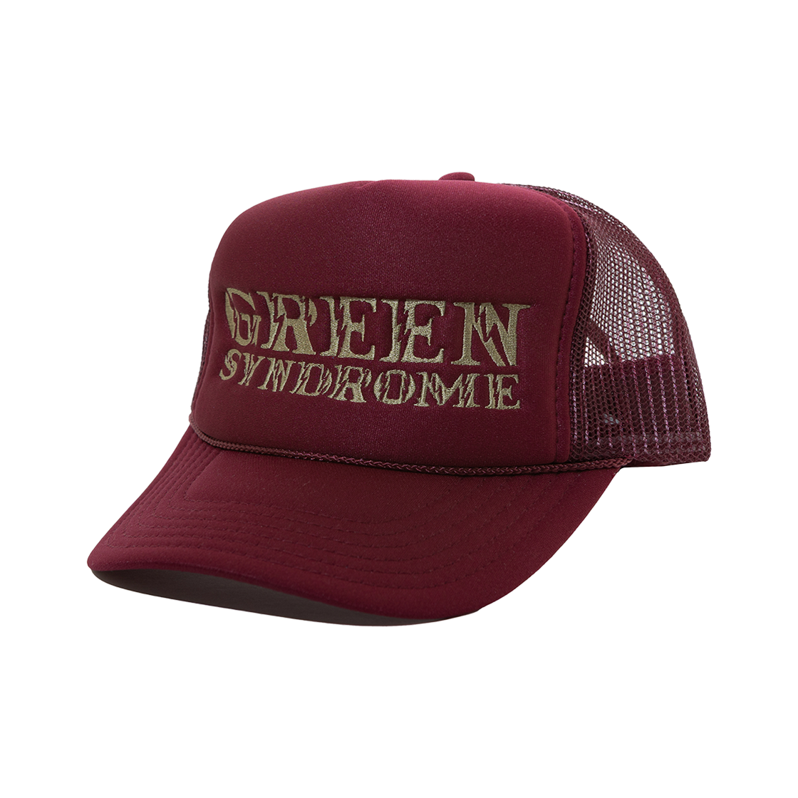 그린신드롬 LT 로고 트러커 캡 마룬(Green Syndrome LT Logo Trucker Cap Maroon)