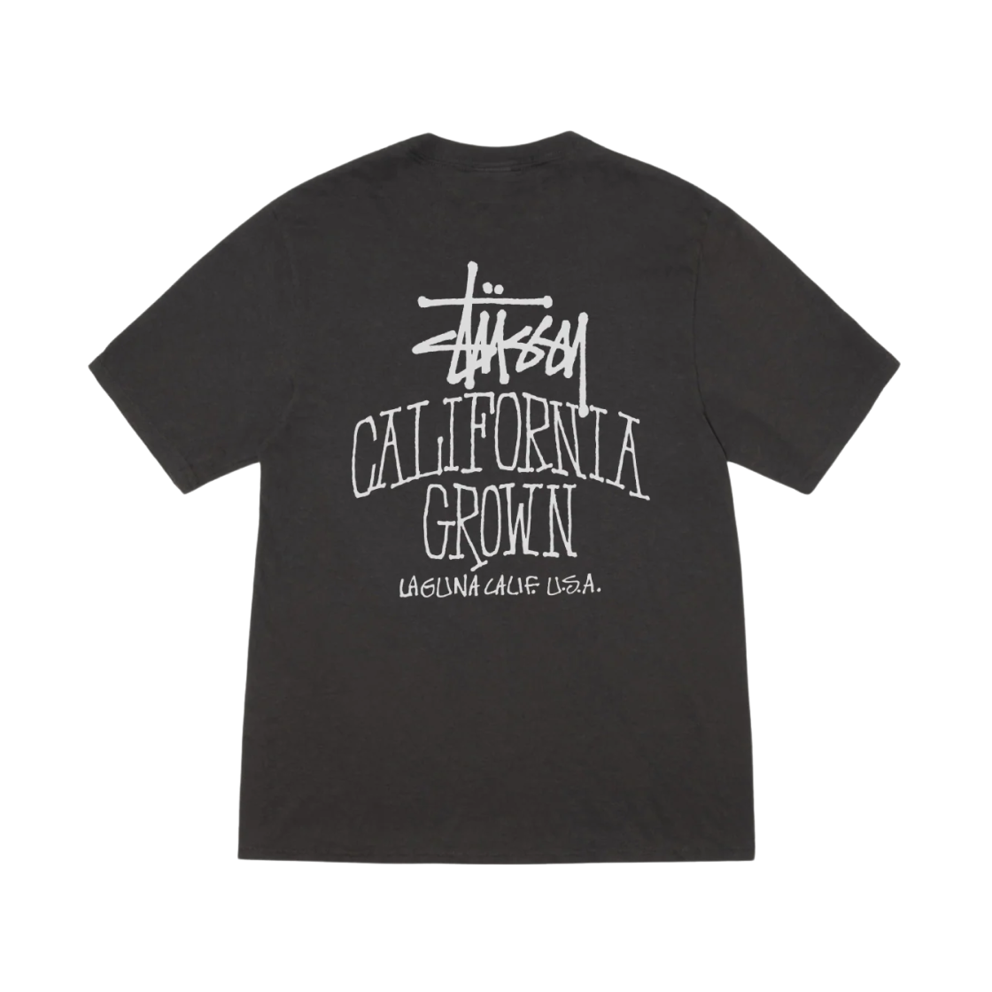 1905162 Stussy Cali Grown Pigment Dyed T-Shirt Faded Black