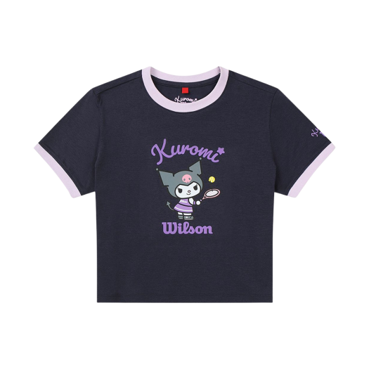 【Wilson x Sanrio Characters】Kuromi Graphic T-Shirt Navy 윌슨 x 산리오 캐릭터즈 쿠로미 그래픽 티셔츠 네이비 | Wilson