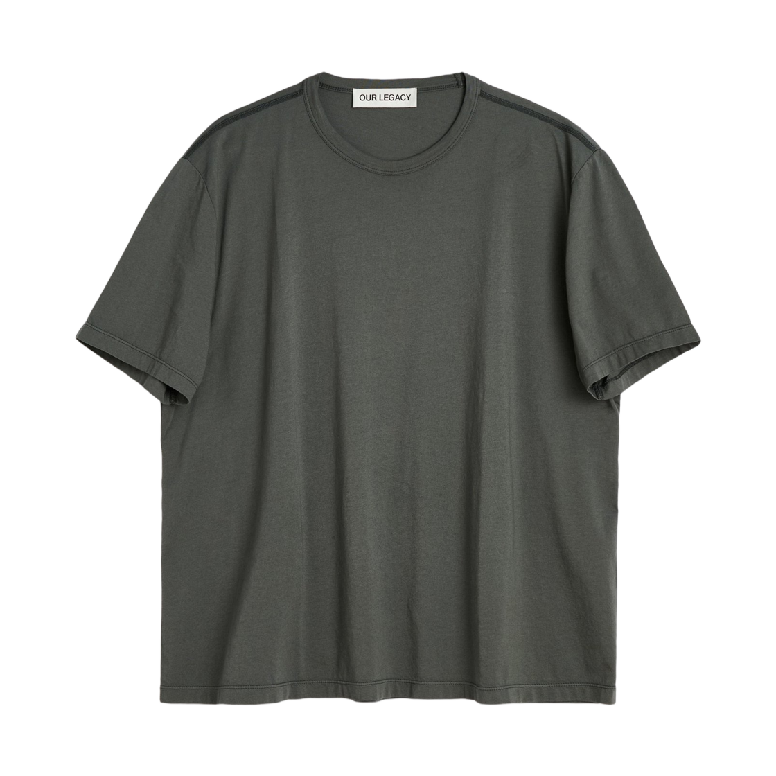M4256NG Our Legacy New Box T-Shirt Grey Sage Clean Jersey