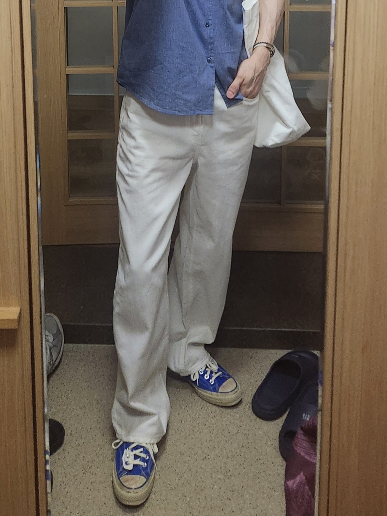 Converse x Ader Error Chuck 70 Ox Imperial Blue 착용 스타일