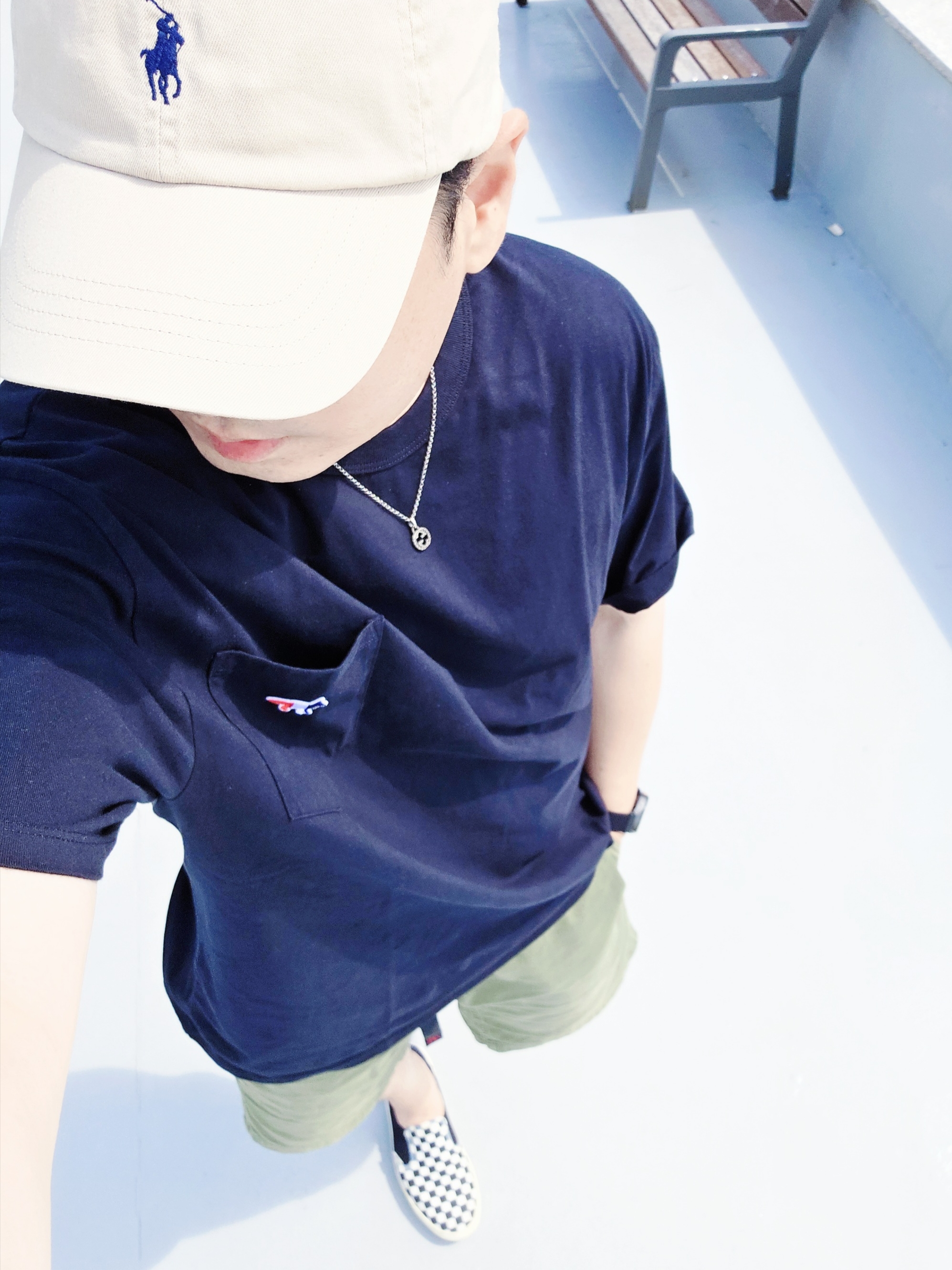 [20% 적립] Polo Ralph Lauren Cotton Chino Baseball Cap Nubuck Relay Blue - 25SS, Gucci Interlocking G Pendant Necklace Silver 착용 스타일