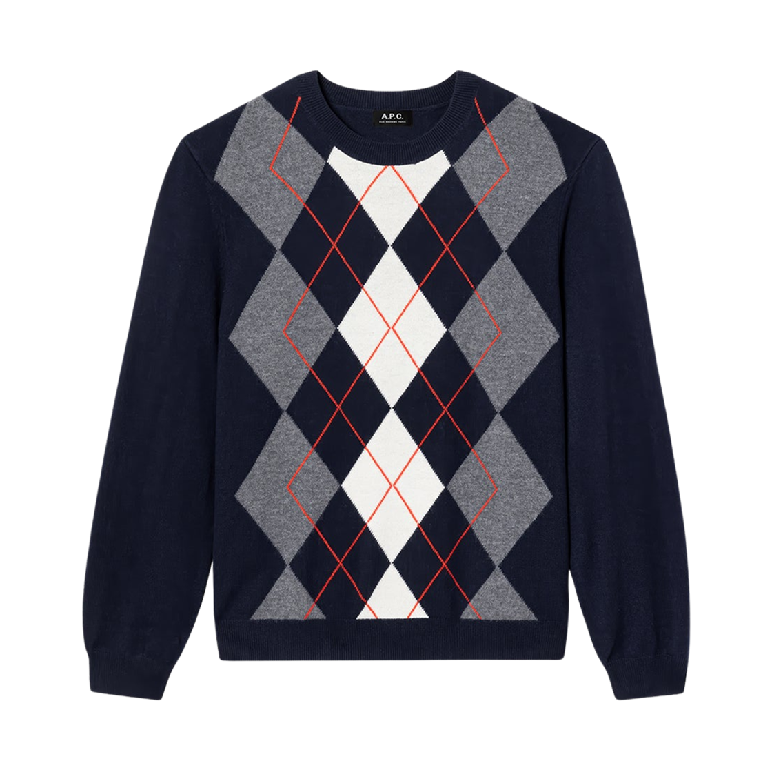 아페쎄 아가일 에반 점퍼 다크 네이비(A.P.C. Argyle Evan Jumper Dark Navy) - 1